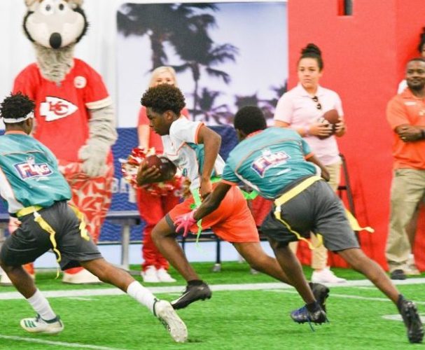 Flag football with the Special Olympics Unified Sports Program Pro